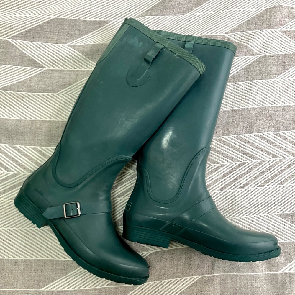 LL Bean Green Tall Wellies
